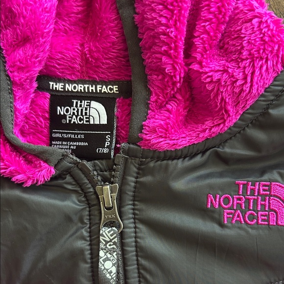 The North Face Fuchsia and Black Hooded Jacket - Picture 2 of 5
